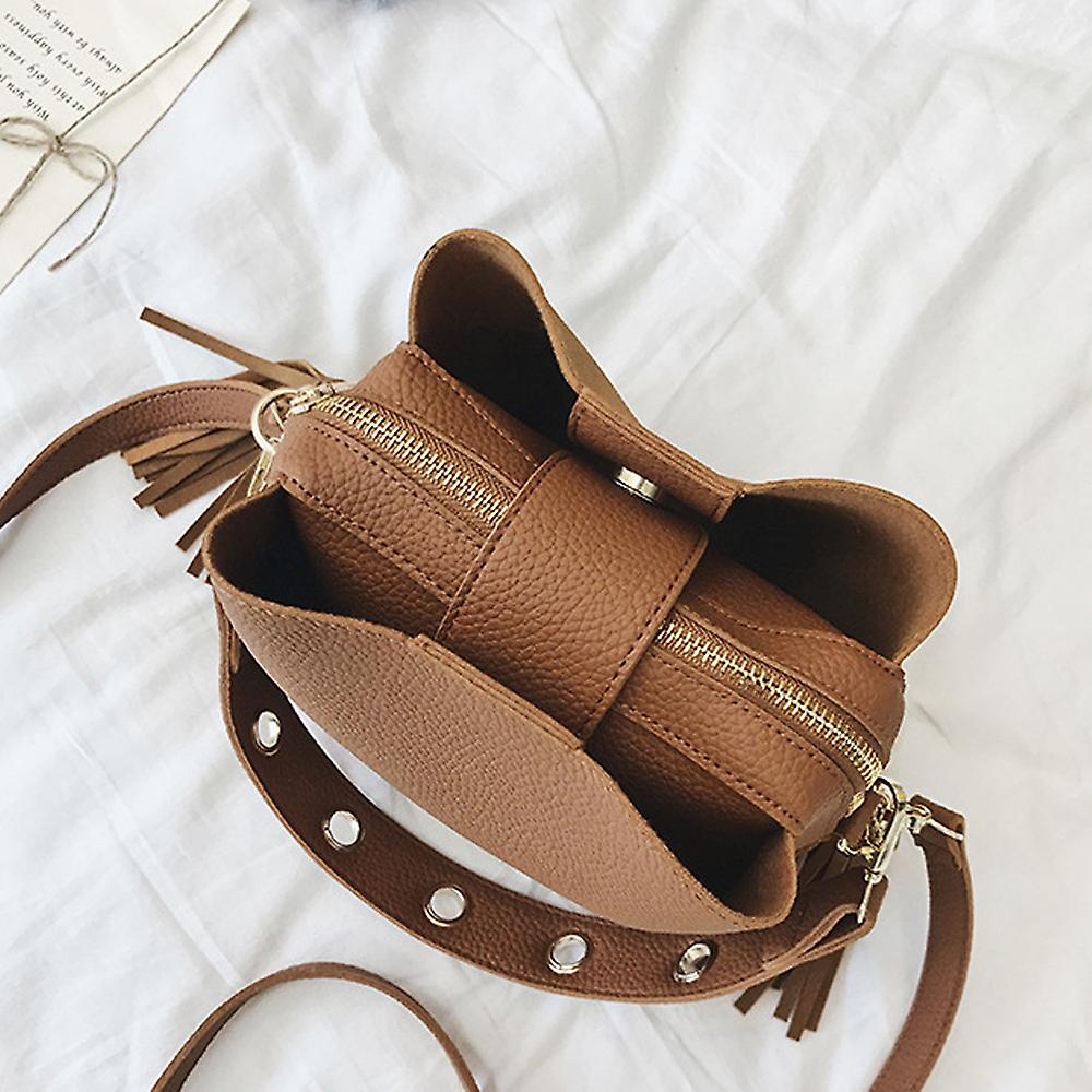 Foto 4 pulgar | Bolso Tipo Bandolera Huoguo Vintage Retro Con Borlas Para Mujer - Venta Internacional.