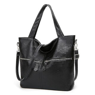 Foto 2 | Bolso De Mano Huoguo De Piel Sintética Negra De Alta Calidad Para Mujer - Venta Internacional.