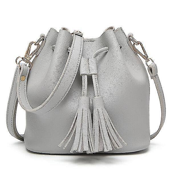 Foto 2 pulgar | Bolso Huoguo Bucket Bag Bag Bandolera Para Mujer Gris - Venta Internacional.