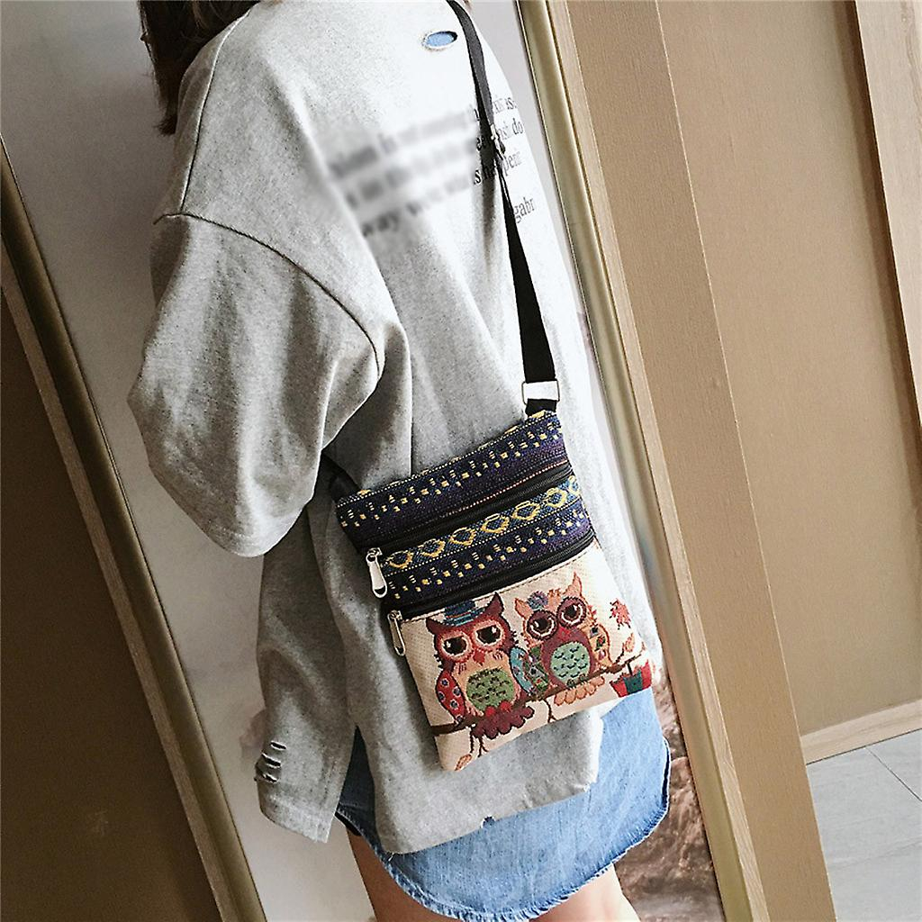Foto 3 pulgar | Bolso De Hombro Huoguo Para Mujer  De Lona  Dibujos Animados  Estilo Moderno - Venta Internacional.