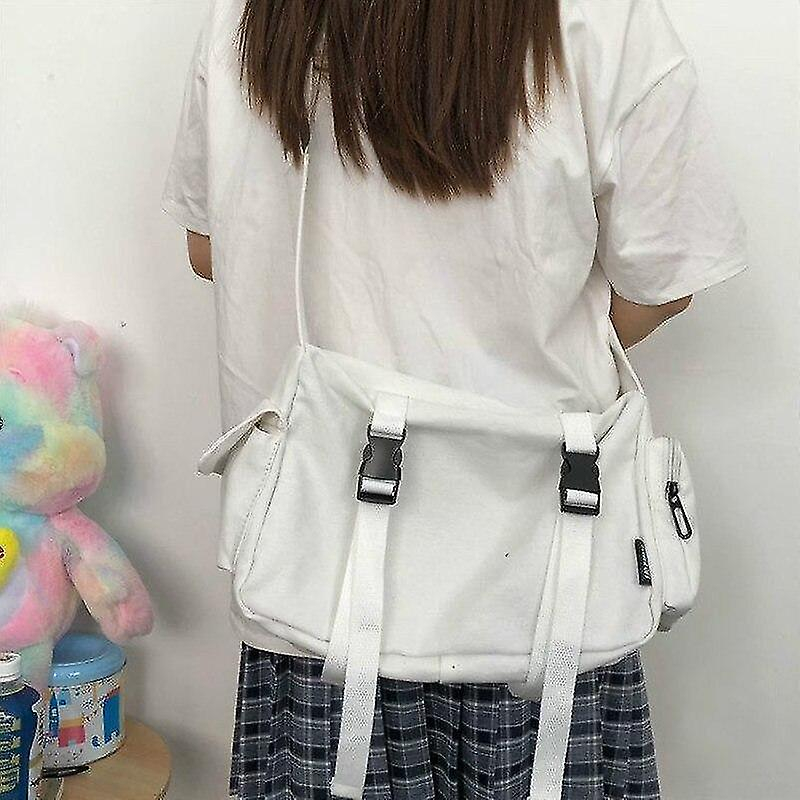 Foto 1 | Bolso De Mano Huoguo Canvas Work Messenger Blanco 32 X 21 X 14 Cm Para Mujer - Venta Internacional.