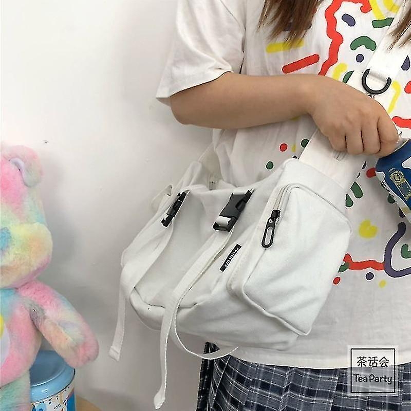 Foto 3 | Bolso De Mano Huoguo Canvas Work Messenger Blanco 32 X 21 X 14 Cm Para Mujer - Venta Internacional.