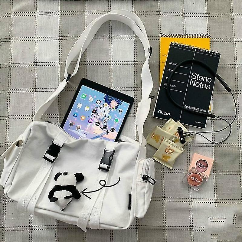 Foto 5 pulgar | Bolso De Mano Huoguo Canvas Work Messenger Blanco 32 X 21 X 14 Cm Para Mujer - Venta Internacional.