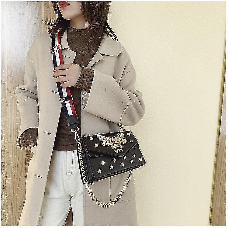Foto 2 | Bolso De Mano Huoguo Bee Pearl Black Bee Bee Bee Bee Bee Bee Bee Bee Bee Black Bee Bee - Venta Internacional.