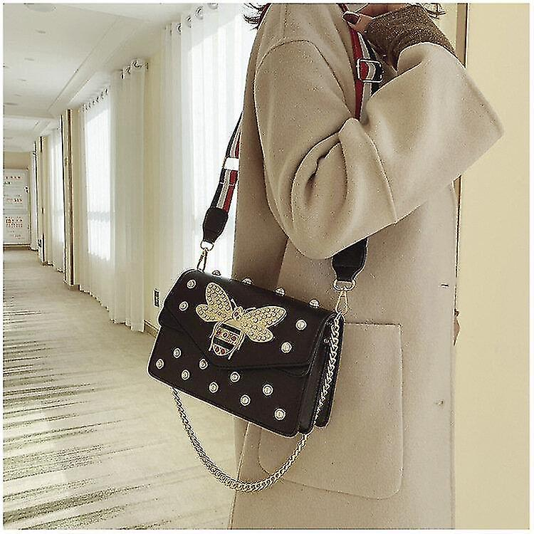 Foto 3 | Bolso De Mano Huoguo Bee Pearl Black Bee Bee Bee Bee Bee Bee Bee Bee Bee Black Bee Bee - Venta Internacional.