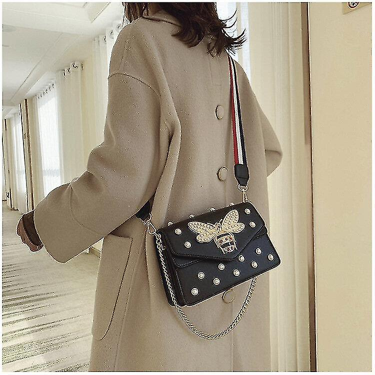 Foto 5 pulgar | Bolso De Mano Huoguo Bee Pearl Black Bee Bee Bee Bee Bee Bee Bee Bee Bee Black Bee Bee - Venta Internacional.