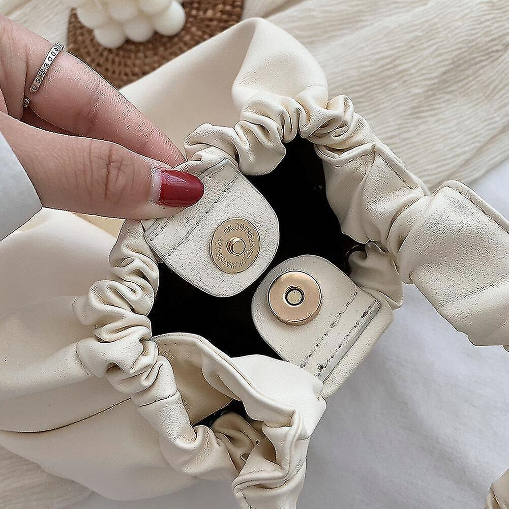 Foto 4 pulgar | Bolso De Mano Huoguo Bolso De Mano De Piel Sintética De Color Puro Para Mujer - Venta Internacional.