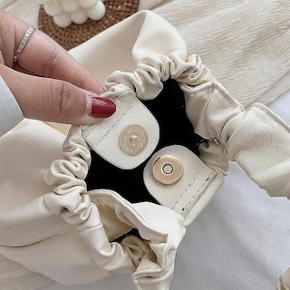 Foto 3 | Bolso De Mano Huoguo Bolso De Mano De Piel Sintética De Color Puro Para Mujer - Venta Internacional.