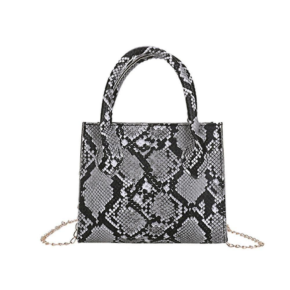 Foto 2 pulgar | Bolso De Mano Huoguo Con Estampado De Serpentina Pequeño De Piel Sintética Para Mujer - Venta Internacional.