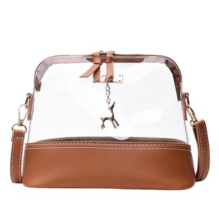 Foto 1 | Bandolera Huoguo Con Forma De Concha Transparente Con Colgante De Color Cervatillo - Venta Internacional.