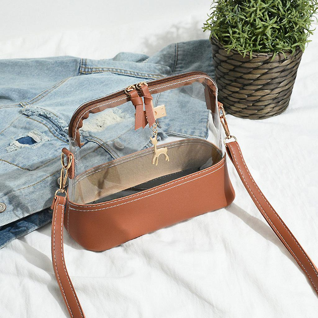 Foto 3 | Bandolera Huoguo Con Forma De Concha Transparente Con Colgante De Color Cervatillo - Venta Internacional.