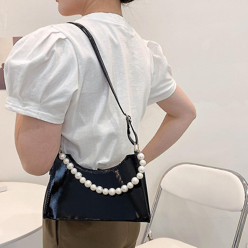 Foto 3 pulgar | Bolso Huoguo Bandolera De Piel Sintética Brillante Para Mujer - Venta Internacional.