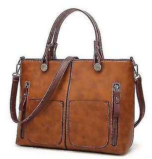 Foto 2 | Bolso De Hombro Huoguo Vintage De Piel Sintética Para Mujer Rosa Claro - Venta Internacional.