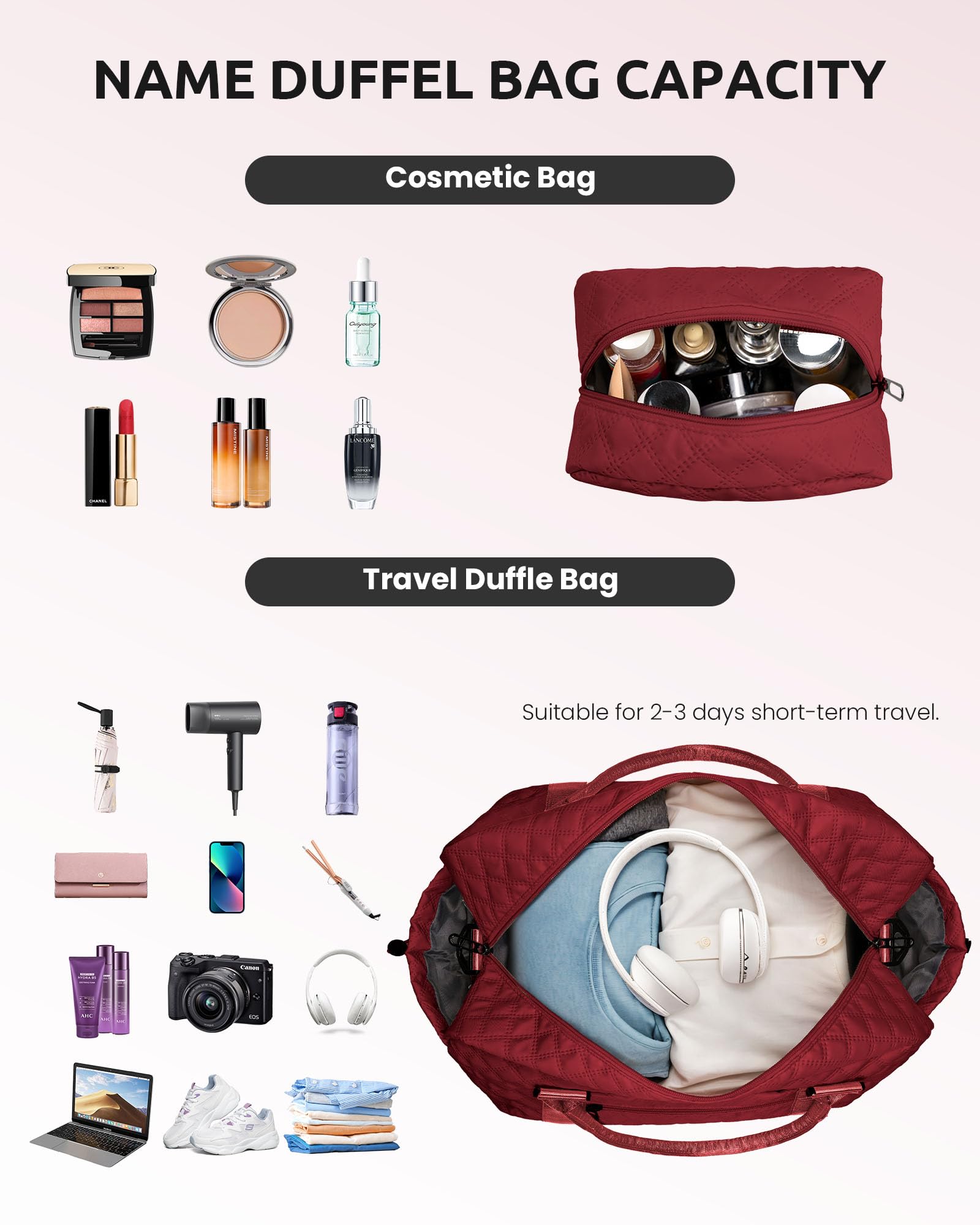 Foto 4 | Weekender Bag Vogewood Gifts For Her Bolsa De Viaje Con Monograma - Venta Internacional.