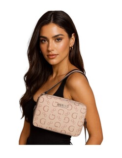 Foto 2 | Bolsa Crossbody Guess Color Rosa Claro Con Letras Resaltadas