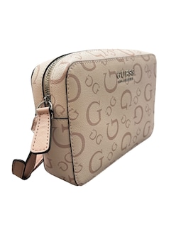 Foto 3 | Bolsa Crossbody Guess Color Rosa Claro Con Letras Resaltadas