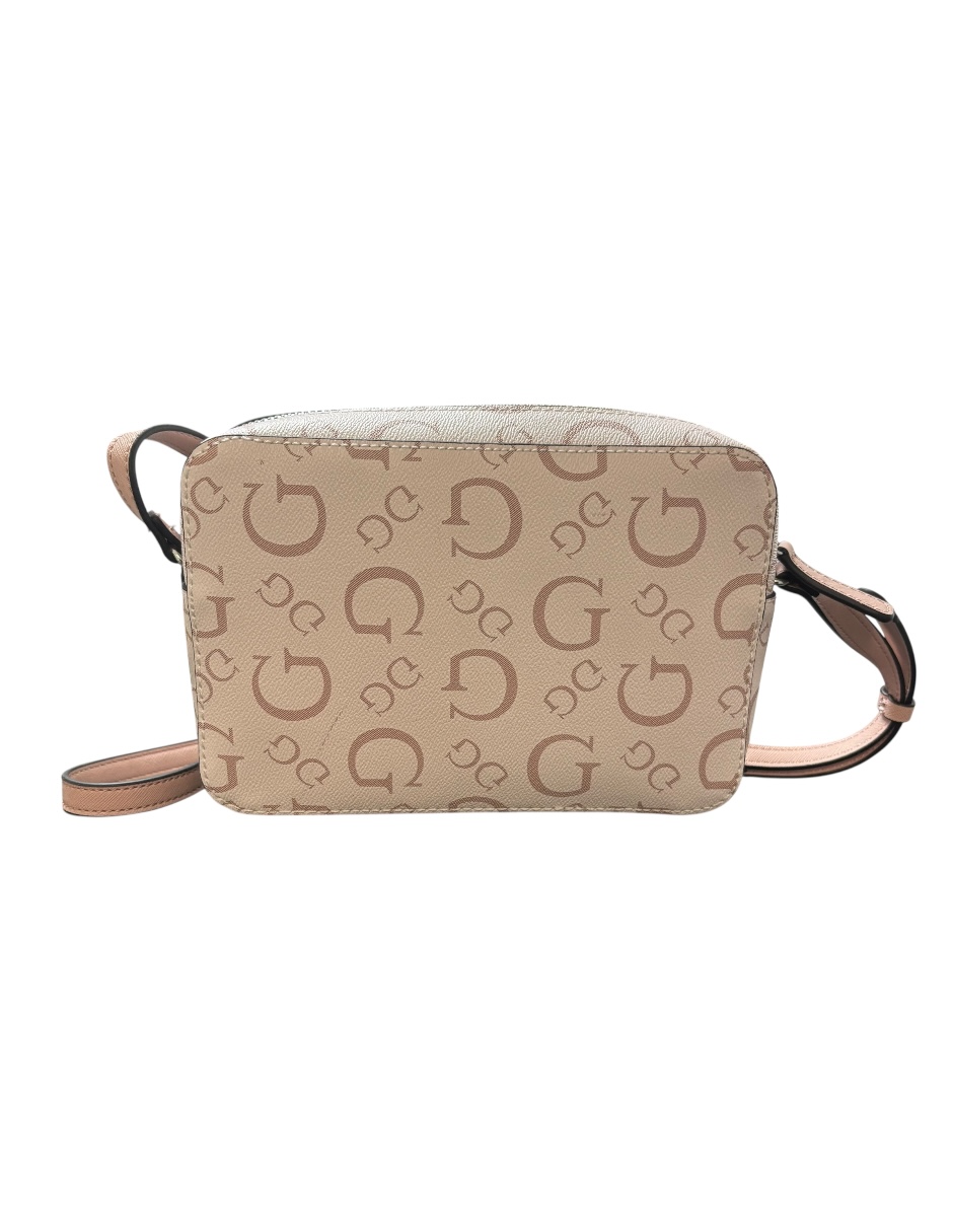 Foto 5 pulgar | Bolsa Crossbody Guess Color Rosa Claro Con Letras Resaltadas