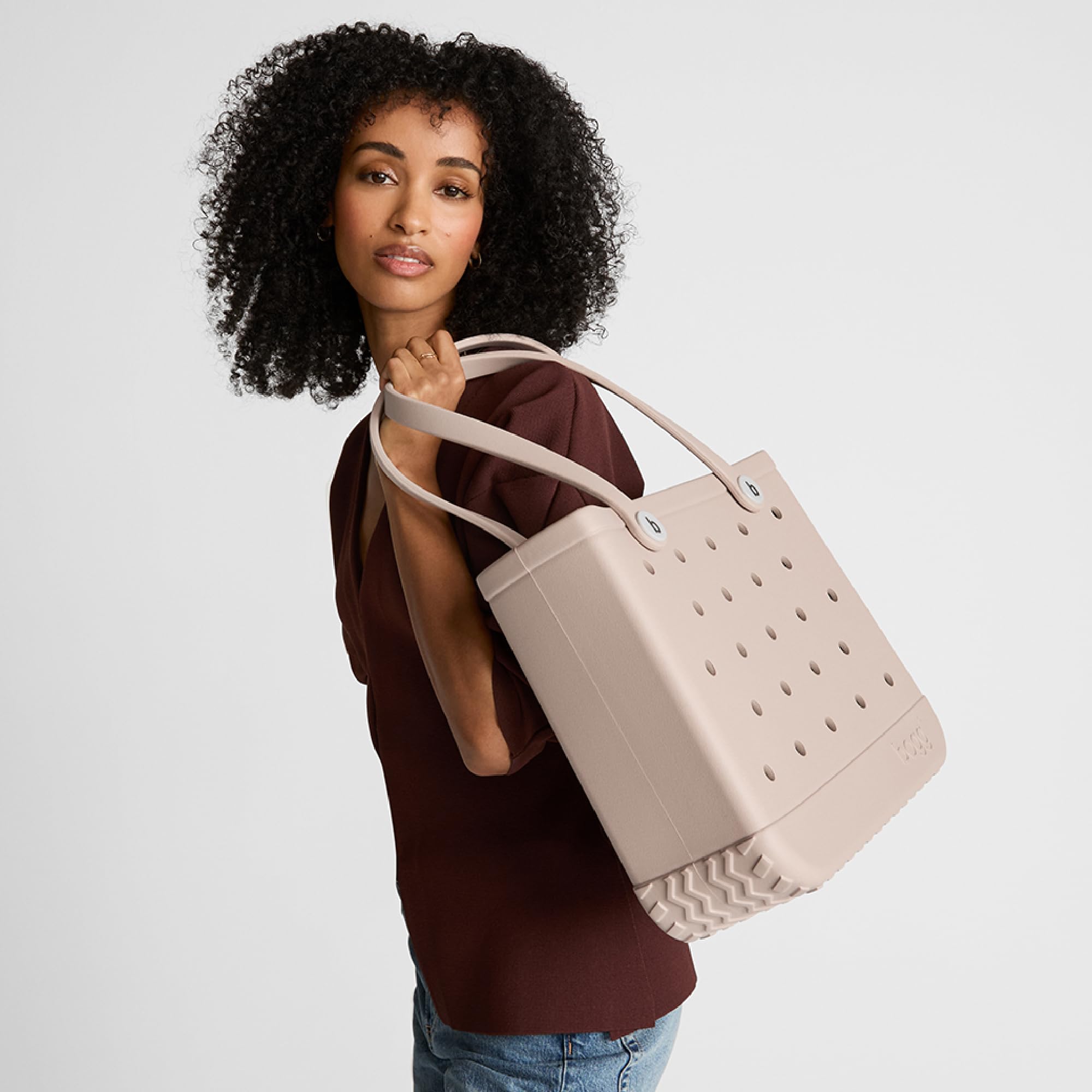 Foto 6 | Bolsa De Mano Bogg Bag  Tamaño Mediano  Sandía  Multiusos  Eva - Venta Internacional.