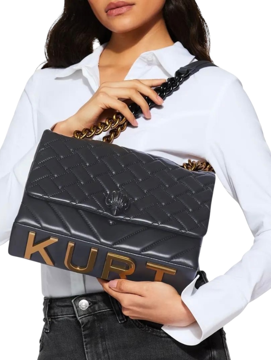 Foto 4 pulgar | Bolsa Shoulder Kurt Geiger London Large Negra