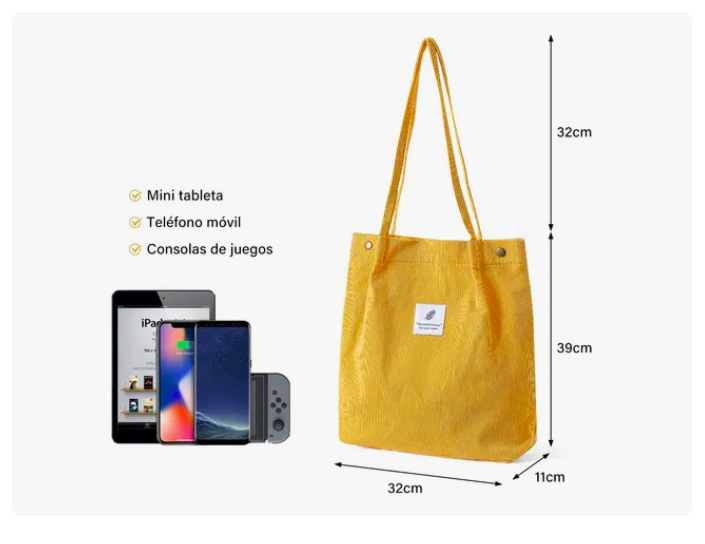 Foto 3 pulgar | Bolsa Xtellar de Pana para Mujer