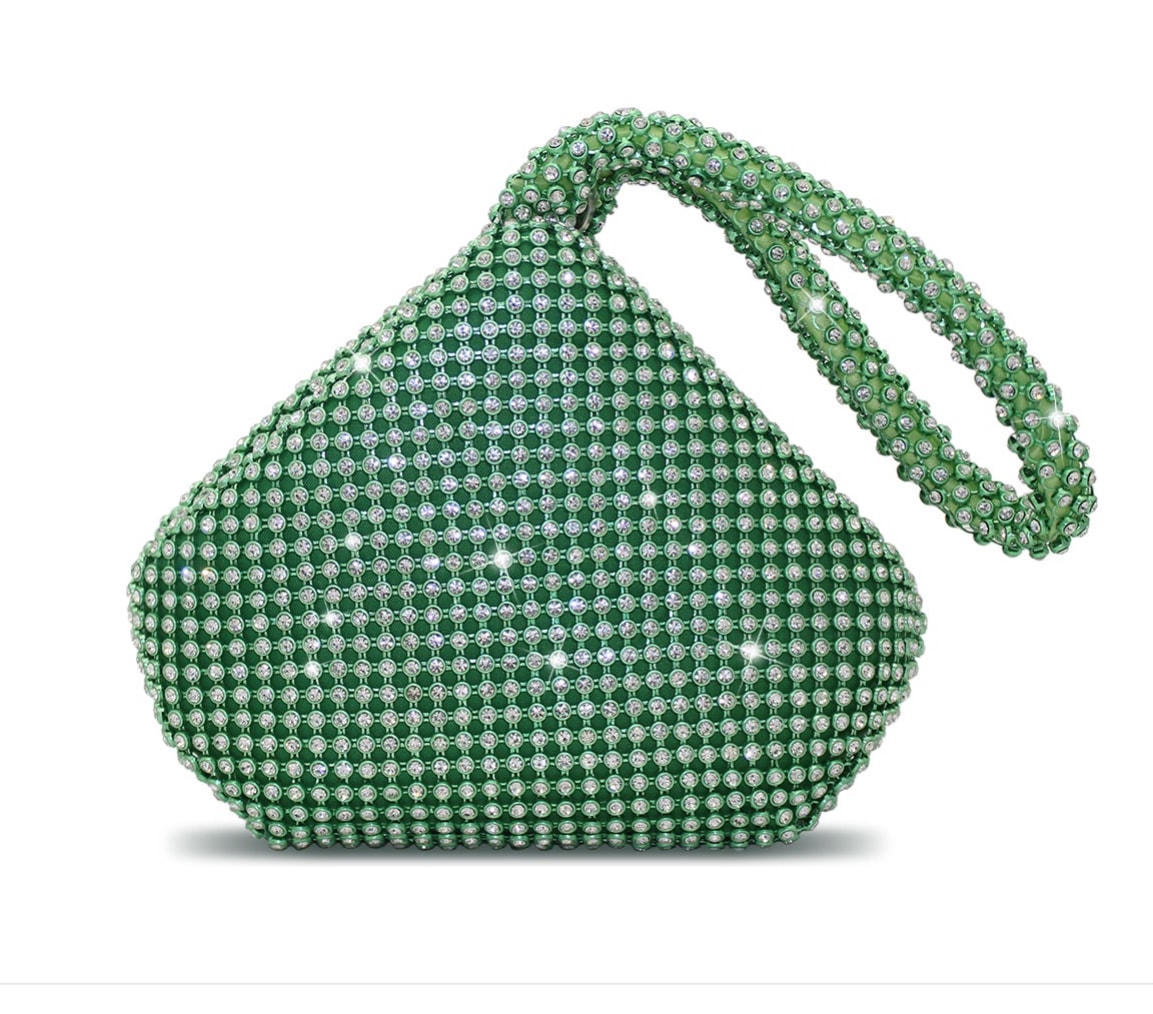 Bolsa de Mano con Cristales Funbu Verde $660