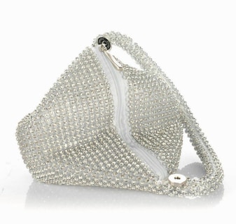 Foto 2 | Bolsa de Mano con Cristales Brillantes Funbu Plata