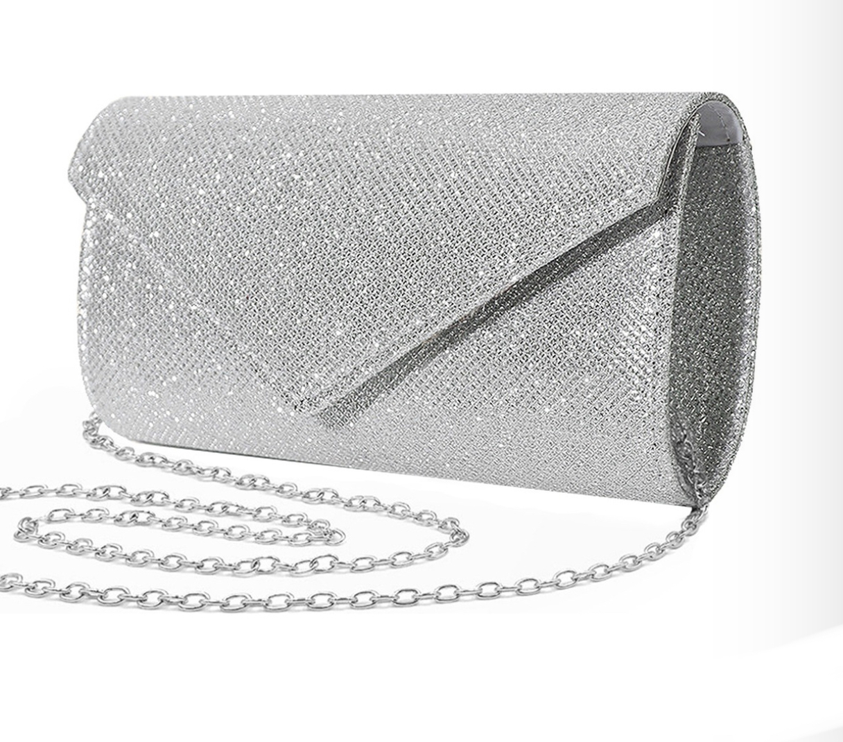 Foto 2 pulgar | Bolso Plateado de Noche para Mujer