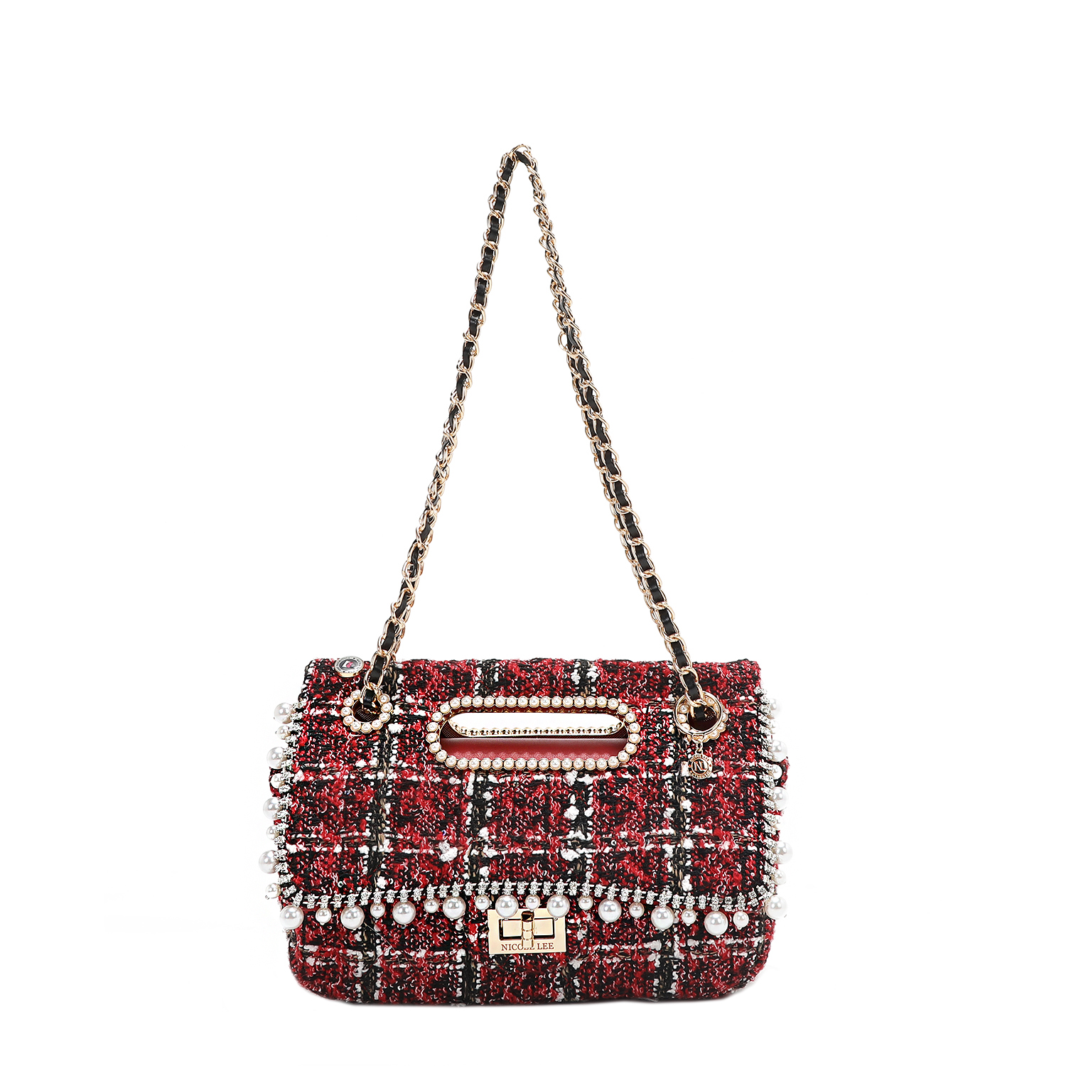 Foto 2 pulgar | Bolsa Mensajera De Nicole Lee Tela Tweed