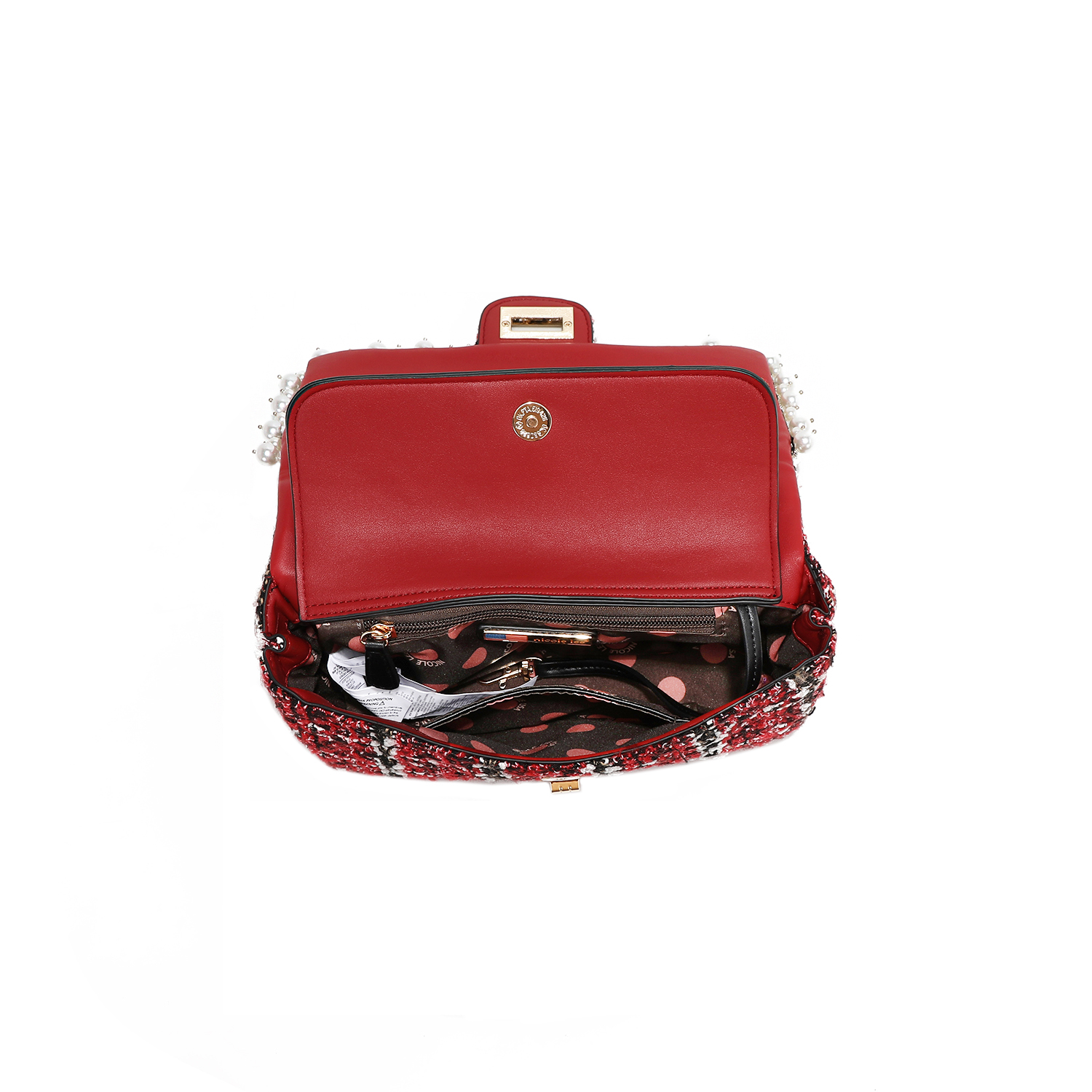 Foto 5 | Bolsa Mensajera De Nicole Lee Tela Tweed