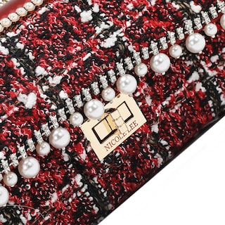 Foto 6 | Bolsa Mensajera De Nicole Lee Tela Tweed