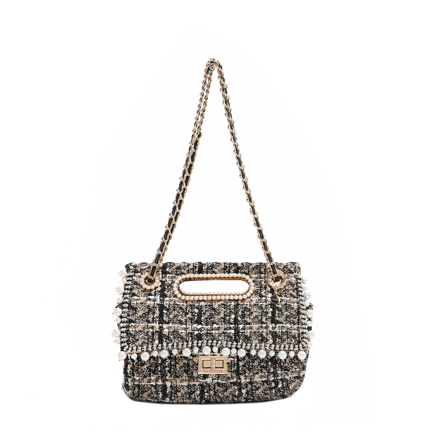 Bolsa Mensajera De Nicole Lee Tela Tweed