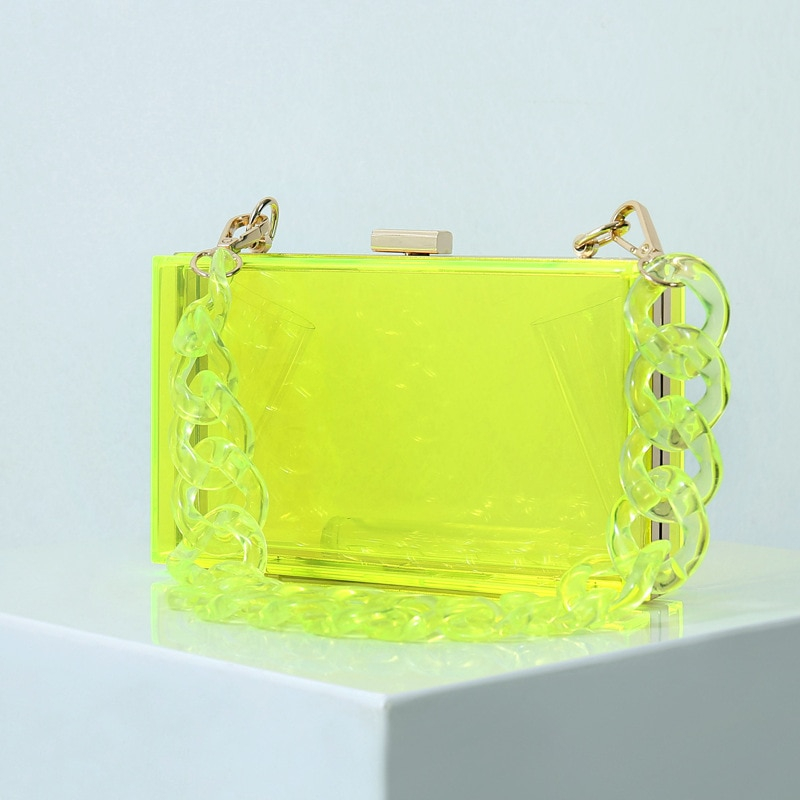 Foto 2 pulgar | Bolso De Noche Clutch Jelly Pvc Transparente Para Mujer - Venta Internacional.