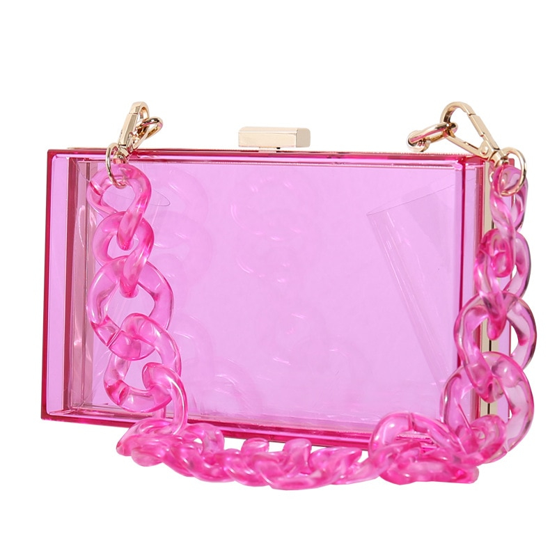 Foto 6 pulgar | Bolso De Noche Clutch Jelly Pvc Transparente Para Mujer - Venta Internacional.