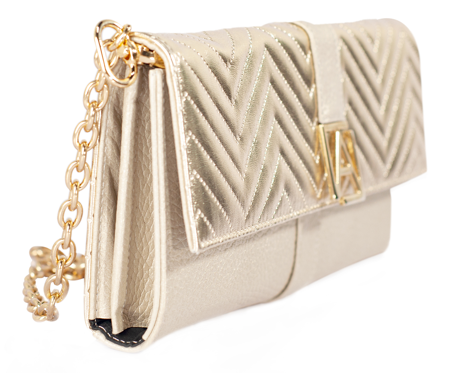 Foto 7 | Bolso Clutch A Ángelozano De Piel Vacuna Y Vegana, Color Negro, Modelo Sara