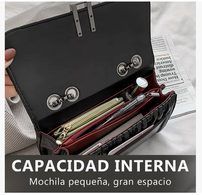 Foto 3 | Bolso Crossbody  Xtellar con Cadena Negro
