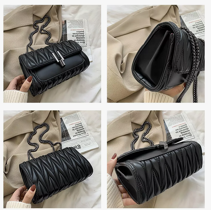 Foto 4 | Bolso Crossbody  Xtellar con Cadena Negro