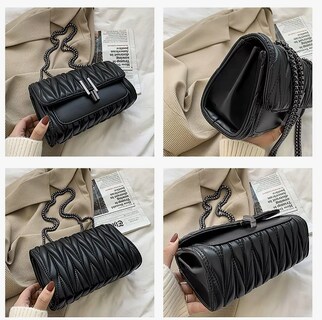 Foto 4 | Bolso Crossbody Xtellar con Cadena Negro