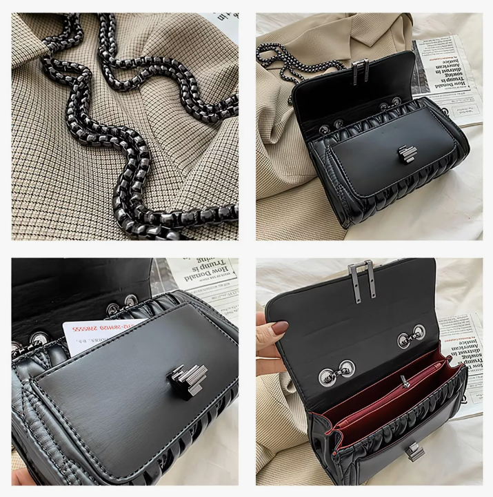 Foto 5 | Bolso Crossbody  Xtellar con Cadena Negro