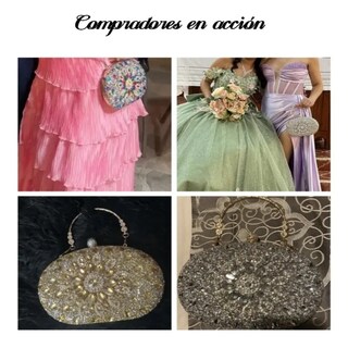 Foto 3 | Bolso De Noche De Embrague Con Piedra Preciosa Belug, Dorado
