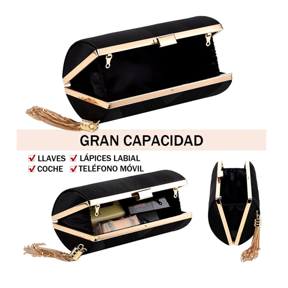 Foto 2 | Bolso De Noche Embrague Para Mujer Belug,  Negro