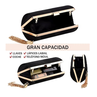 Foto 2 | Bolso De Noche Embrague Para Mujer Belug, Negro