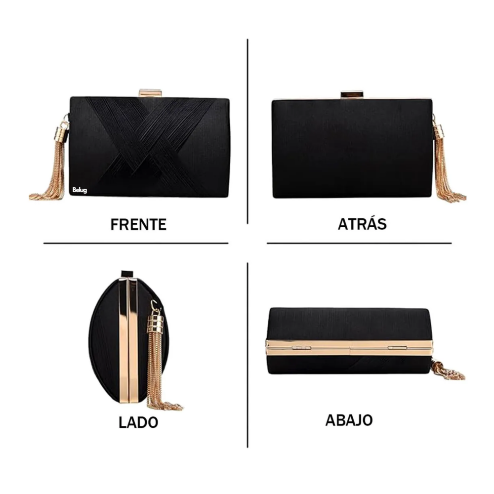 Foto 4 pulgar | Bolso De Noche Embrague Para Mujer Belug,  Negro