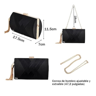 Foto 4 | Bolso De Noche Embrague Para Mujer Belug, Negro