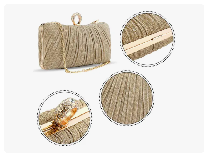 Foto 4 pulgar | Xtellar Bolso De Mano De Lujo Para Eventos Especiales Con Cadena Versátil
