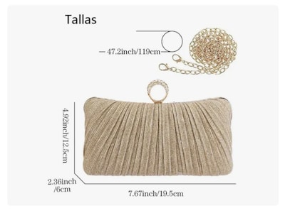 Foto 4 | Xtellar Bolso De Mano De Lujo Para Eventos Especiales Con Cadena Versátil