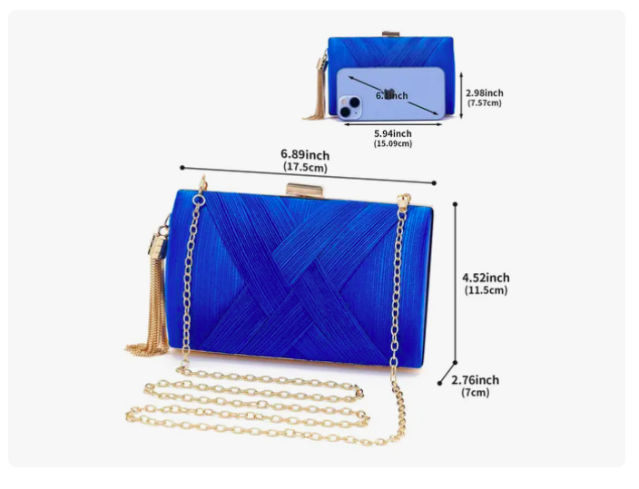 Foto 3 pulgar | Xtellar Bolso De Mano De Lujo Para Eventos Especiales Con Cadena Versátil