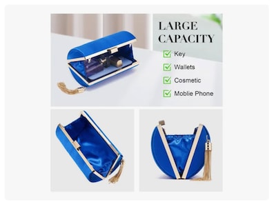 Foto 3 | Xtellar Bolso De Mano De Lujo Para Eventos Especiales Con Cadena Versátil