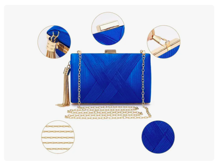 Foto 5 pulgar | Xtellar Bolso De Mano De Lujo Para Eventos Especiales Con Cadena Versátil