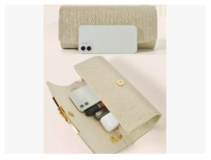 Foto 4 | Xtellar Bolso De Mano De Lujo Para Eventos Especiales Con Cadena Versátil