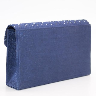 Foto 5 | Bolso De Mano Huoguo Satin Diamante Para Mujer Azul Marino 21x13x5 Cm - Venta Internacional.